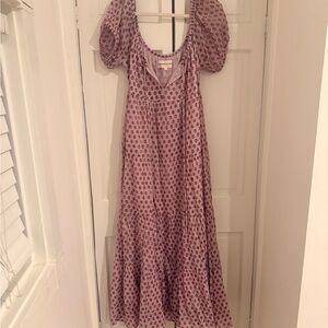 Elegant Purple Floral Dress